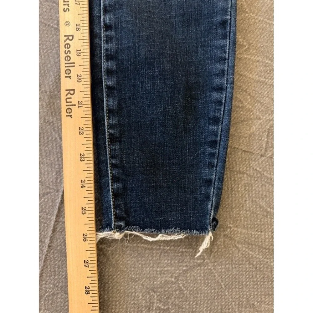 Judy Blue High Rise Skinny Jeans Dark Wash Raw Hem JB88527 DK-CO Women Size 5/27 - Picture 9 of 10